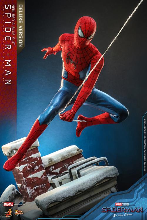 Hot Toys MMS680 - Marvel Comics - Spider Man : No Way Home - Spider Man New Red And Blue Suit Deluxe Version