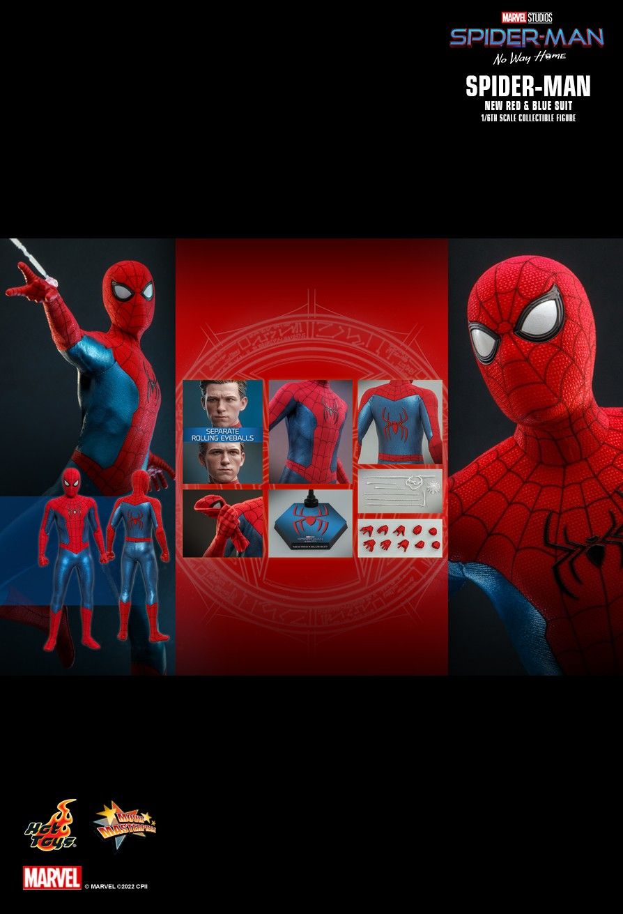 Hot Toys MMS679 - Marvel Comics - Spider Man : No Way Home - Spider Man New Red And Blue Suit Standard Version