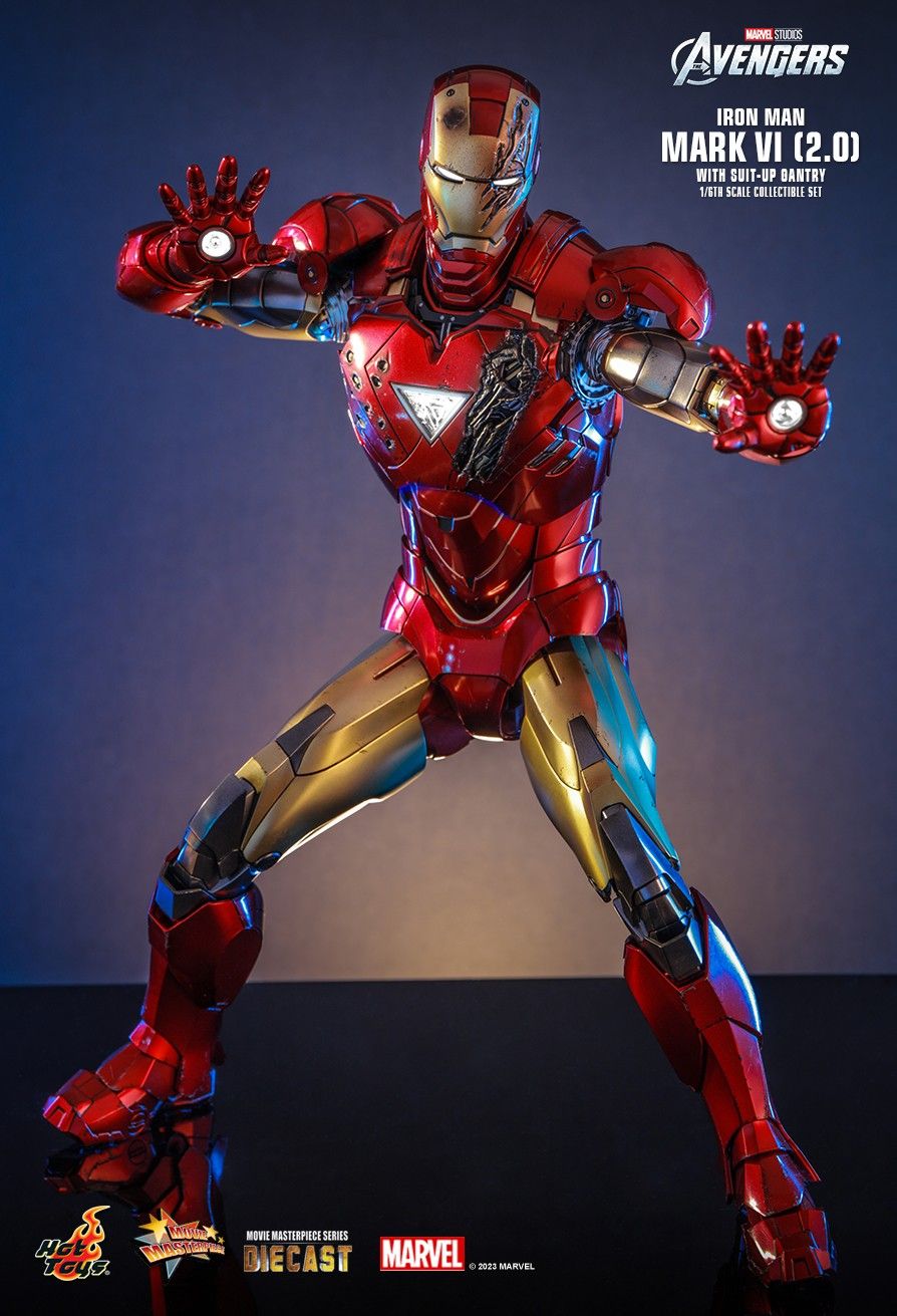 Hot Toys MMS688D53 - Marvel Comics - The Avengers - Iron Man Mark VI & Suit-Up Gantry