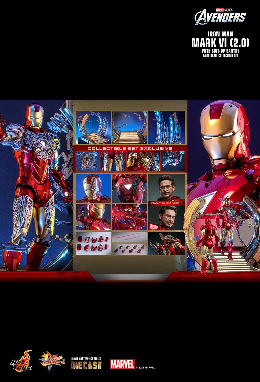 Hot Toys MMS688D53 - Marvel Comics - The Avengers - Iron Man Mark VI & Suit-Up Gantry