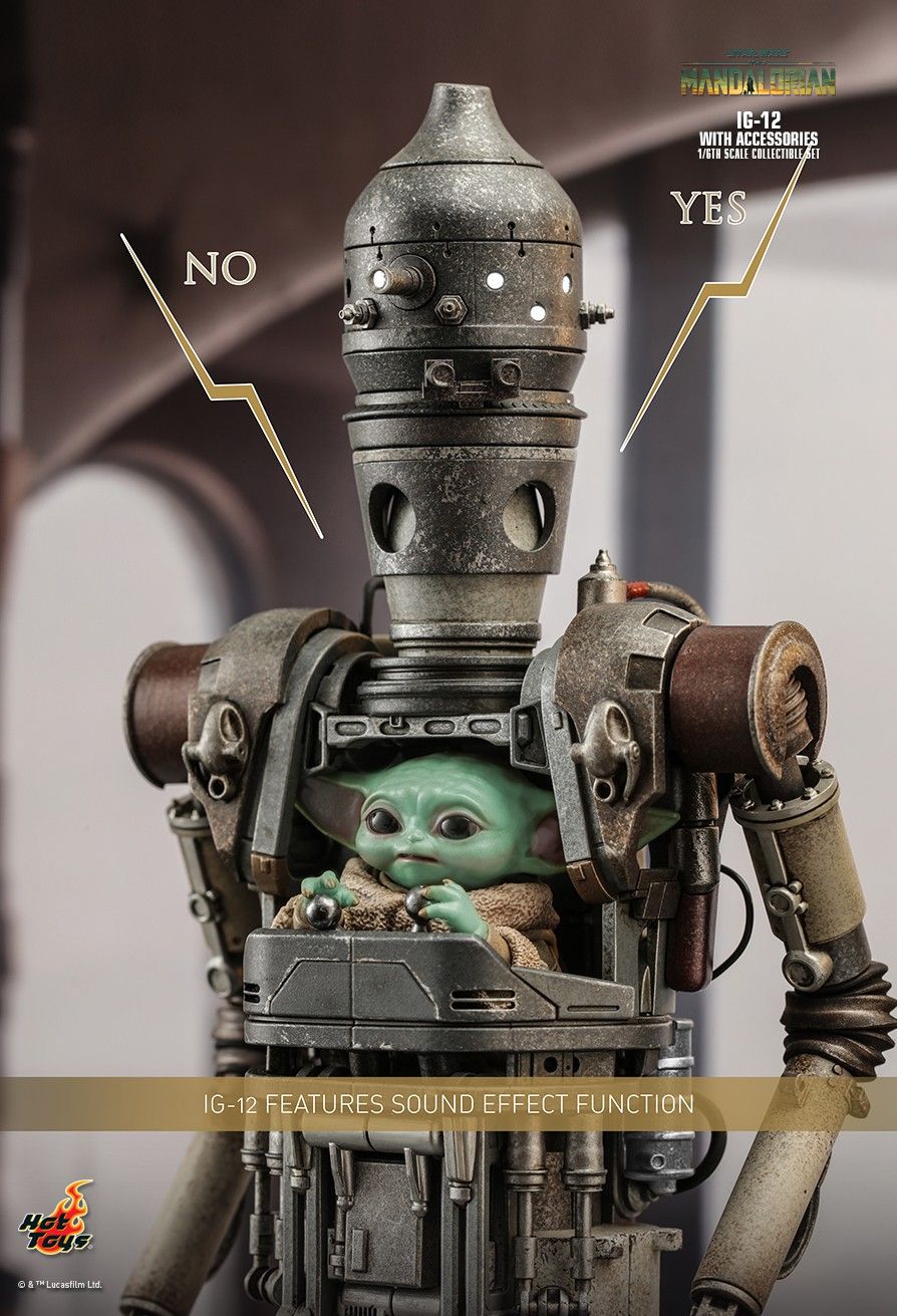 Hot Toys TMS105 - Star Wars : The Mandalorian - IG-12 & Accessories