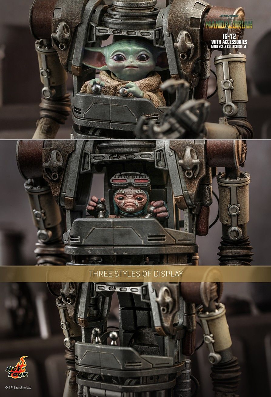 Hot Toys TMS105 - Star Wars : The Mandalorian - IG-12 & Accessories