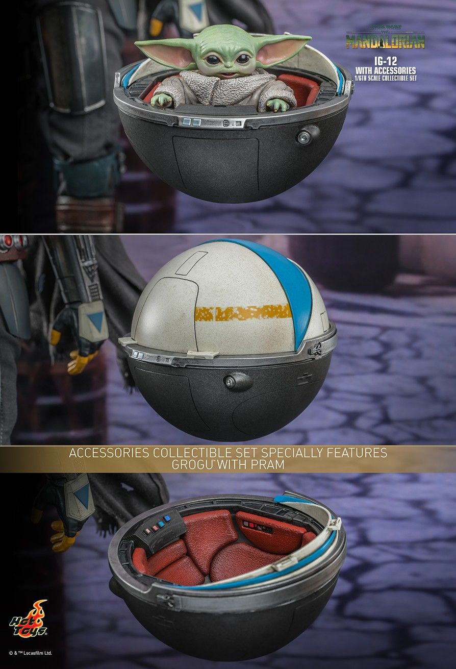 Hot Toys TMS105 - Star Wars : The Mandalorian - IG-12 & Accessories