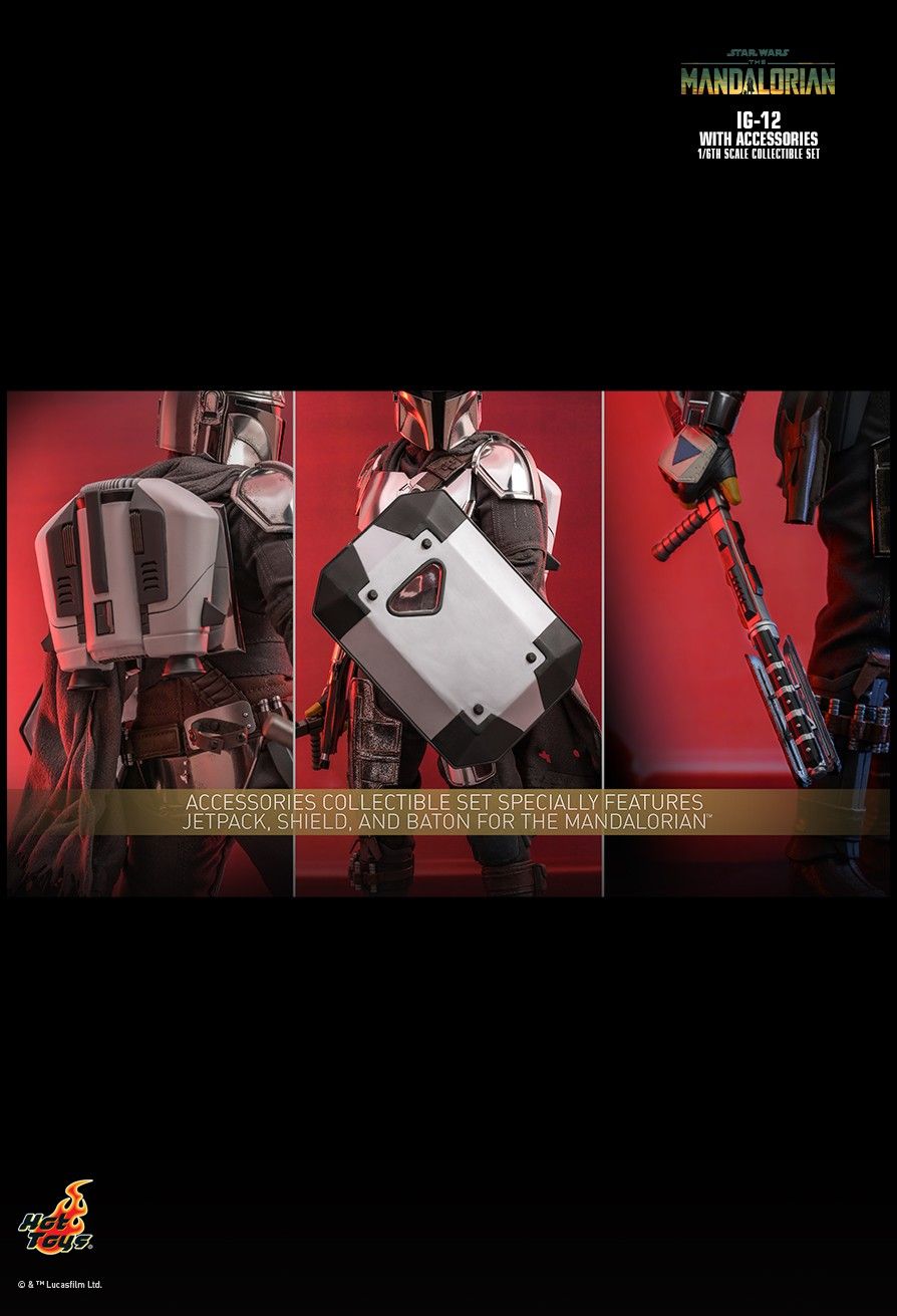 Hot Toys TMS105 - Star Wars : The Mandalorian - IG-12 & Accessories