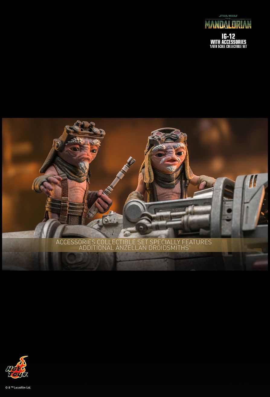 Hot Toys TMS105 - Star Wars : The Mandalorian - IG-12 & Accessories