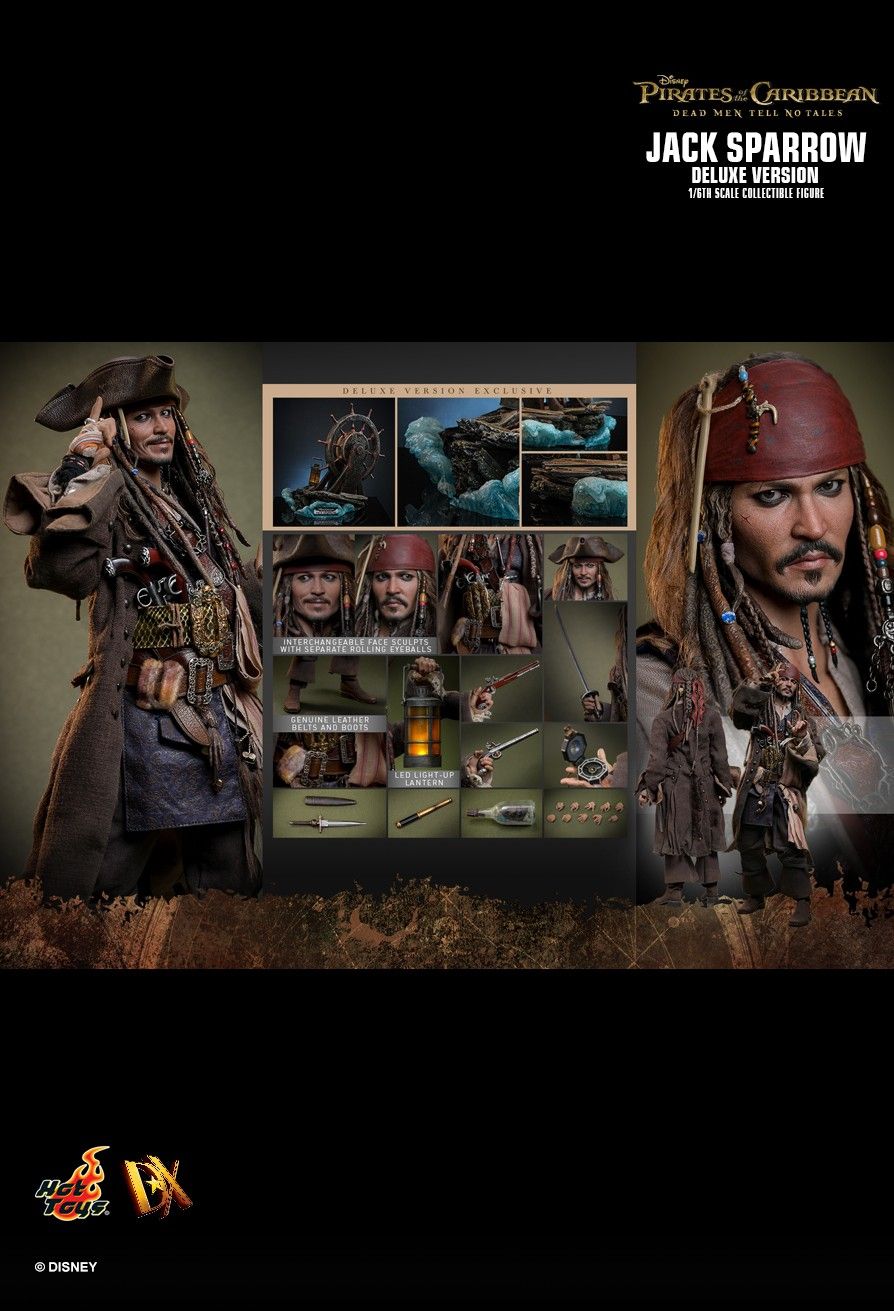 Hot Toys DX38 - Pirates Of The Caribbean : Dead Men Tell No Tales - Jack Sparrow Deluxe Version