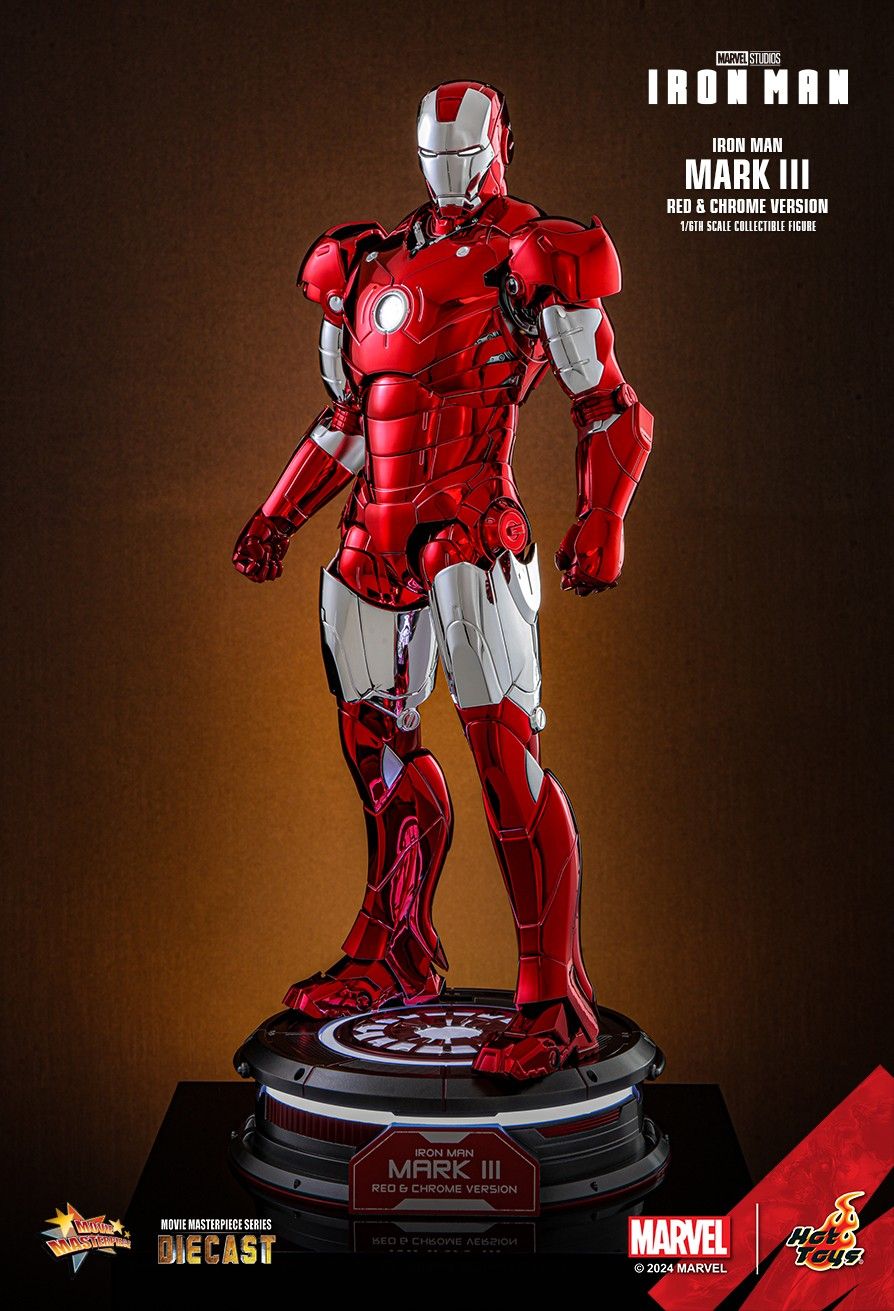 Hot Toys MMS744D64 - Marvel Comics - Iron Man - Iron Man Mark III Red & Chrome Version