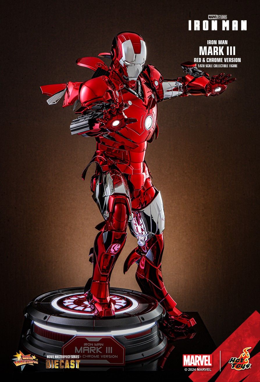 Hot Toys MMS744D64 - Marvel Comics - Iron Man - Iron Man Mark III Red & Chrome Version