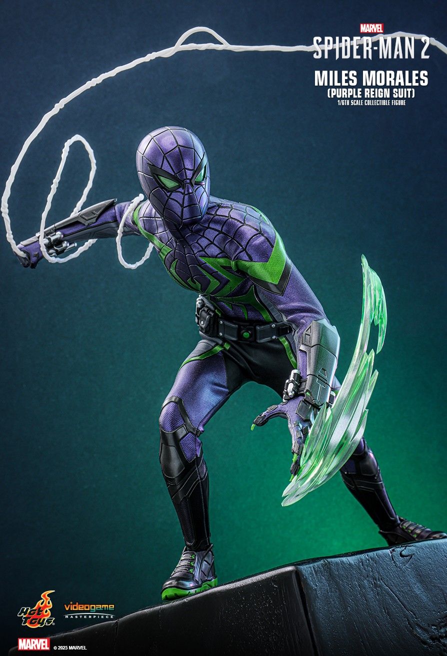 Hot Toys VGM68 - Marvel's Spider Man 2 - Miles Morales Purple Reign Suit
