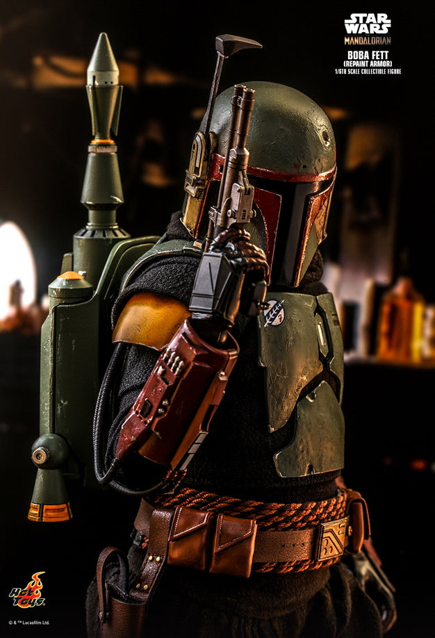 Hot Toys TMS055B - Star Wars : The Mandalorian - Boba Fett Repaint Armor Version Deluxe Version