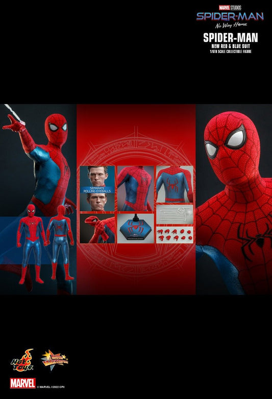Hot Toys MMS679 - Marvel Comics - Spider Man : No Way Home - Spider Man New Red And Blue Suit Standard Version