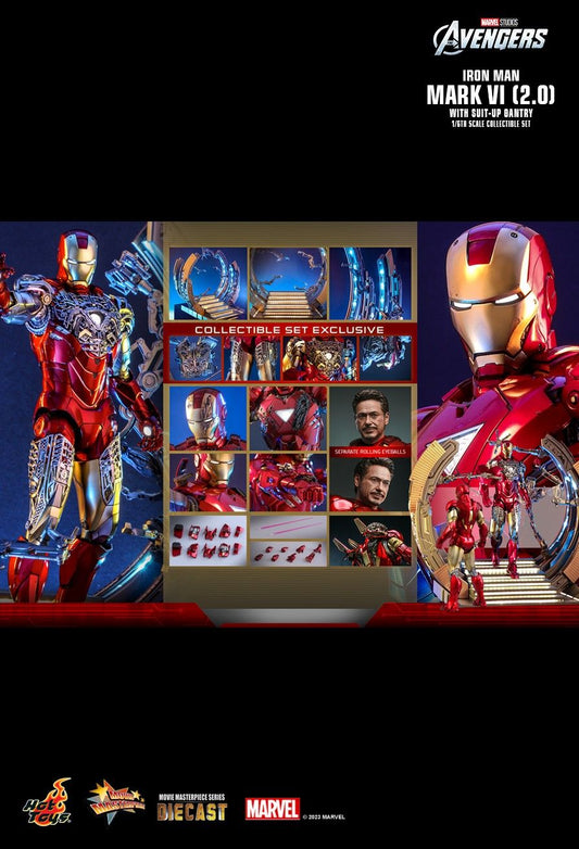 Hot Toys MMS688D53 - Marvel Comics - The Avengers - Iron Man Mark VI & Suit-Up Gantry