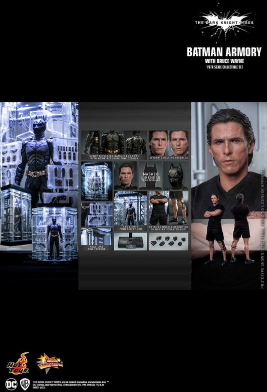 Hot Toys MMS702 - DC Comics - Batman : The Dark Knight Rises - Batman Armory & Bruce Wayne
