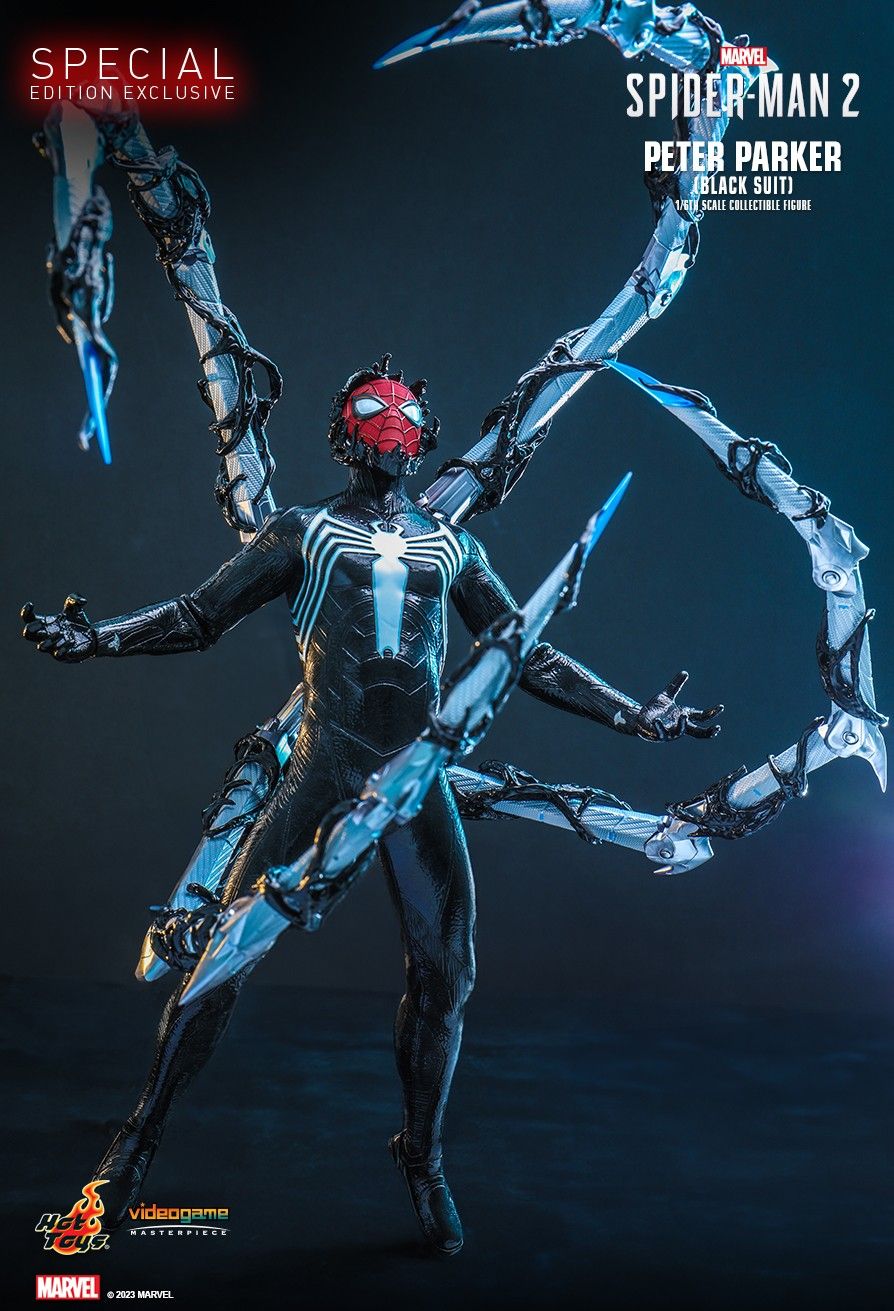 Hot Toys VGM56B - Marvel's Spider Man 2 - Peter Parker Black Suit Deluxe Version