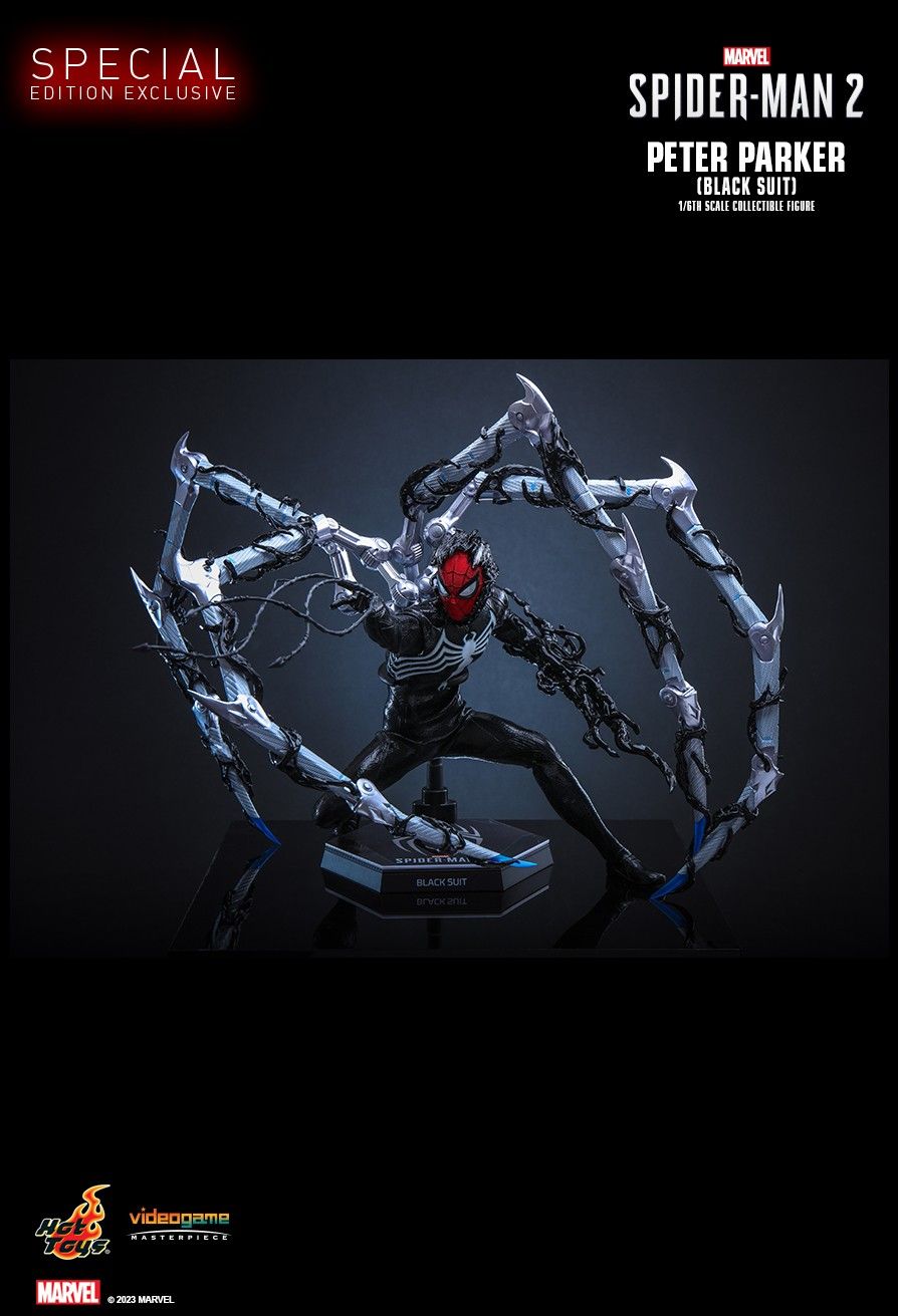 Hot Toys VGM56B - Marvel's Spider Man 2 - Peter Parker Black Suit Deluxe Version