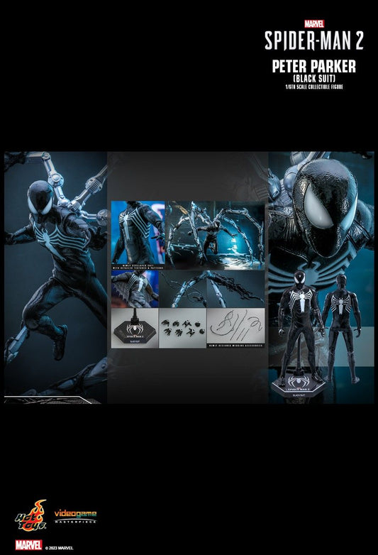 Hot Toys VGM56 - Marvel's Spider Man 2 - Peter Parker Black Suit Standard Version
