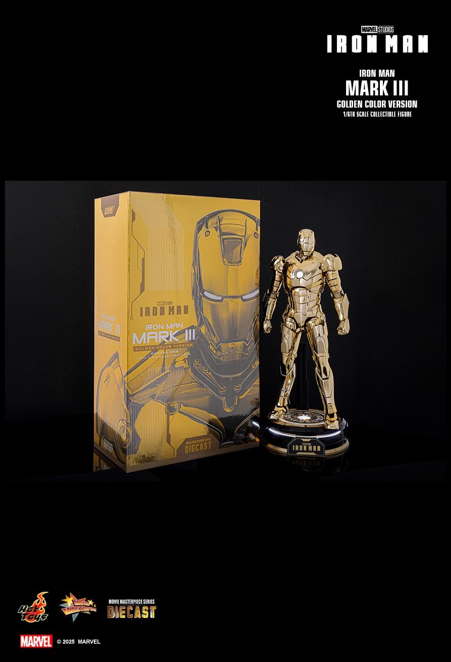 Hot Toys MMS764D69 - Marvel Comics - Iron Man - Iron Man Mark III Golden Color Version