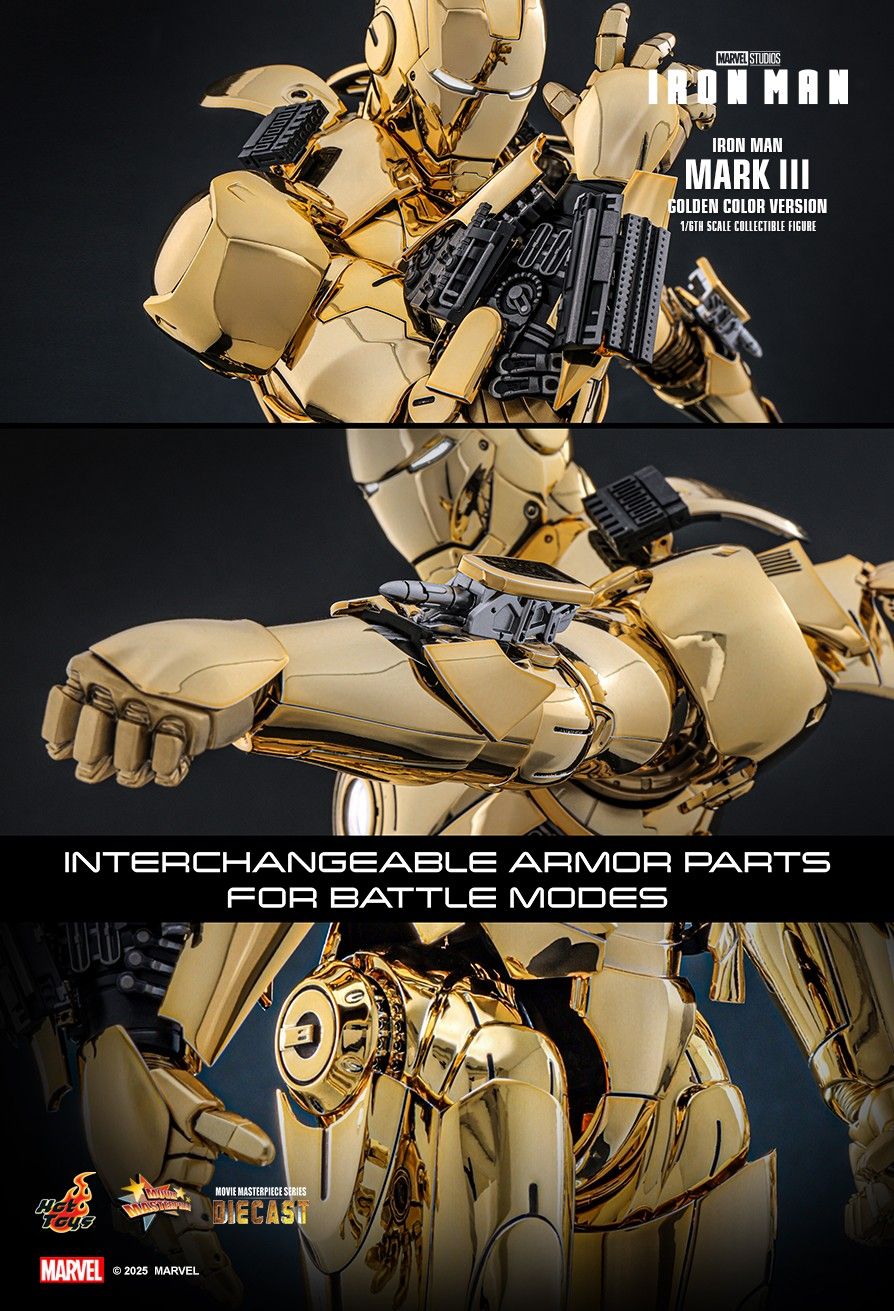 Hot Toys MMS764D69 - Marvel Comics - Iron Man - Iron Man Mark III Golden Color Version