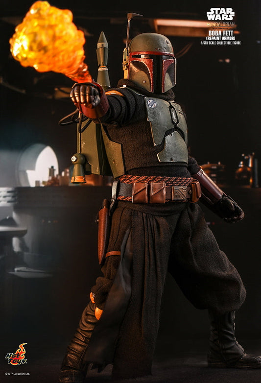 Hot Toys TMS055B - Star Wars : The Mandalorian - Boba Fett Repaint Armor Version Deluxe Version