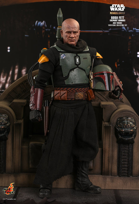 Hot Toys TMS056B - Star Wars : The Mandalorian - Boba Fett Repaint Armor Version & Throne Deluxe Version